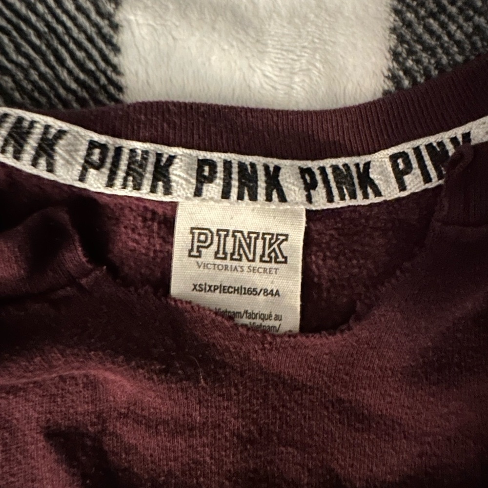 VS pink maroon hoodie